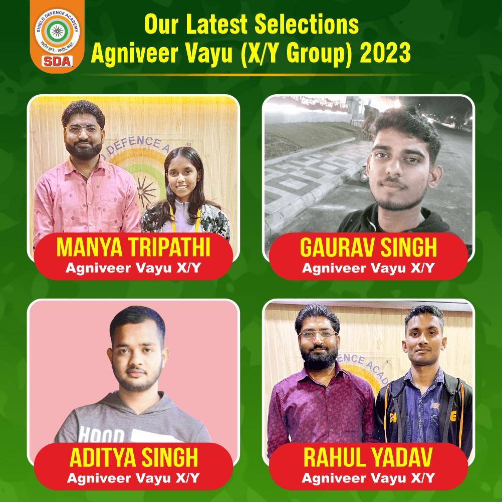 agniveer vayu x y group selected from Shield Defenece Academy