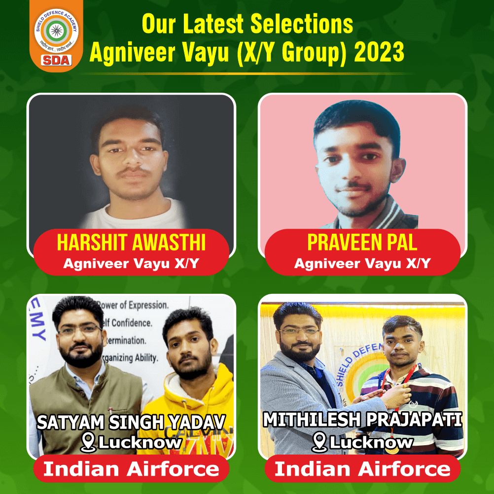 agniveer vayu x y group selected from Shield defence academy