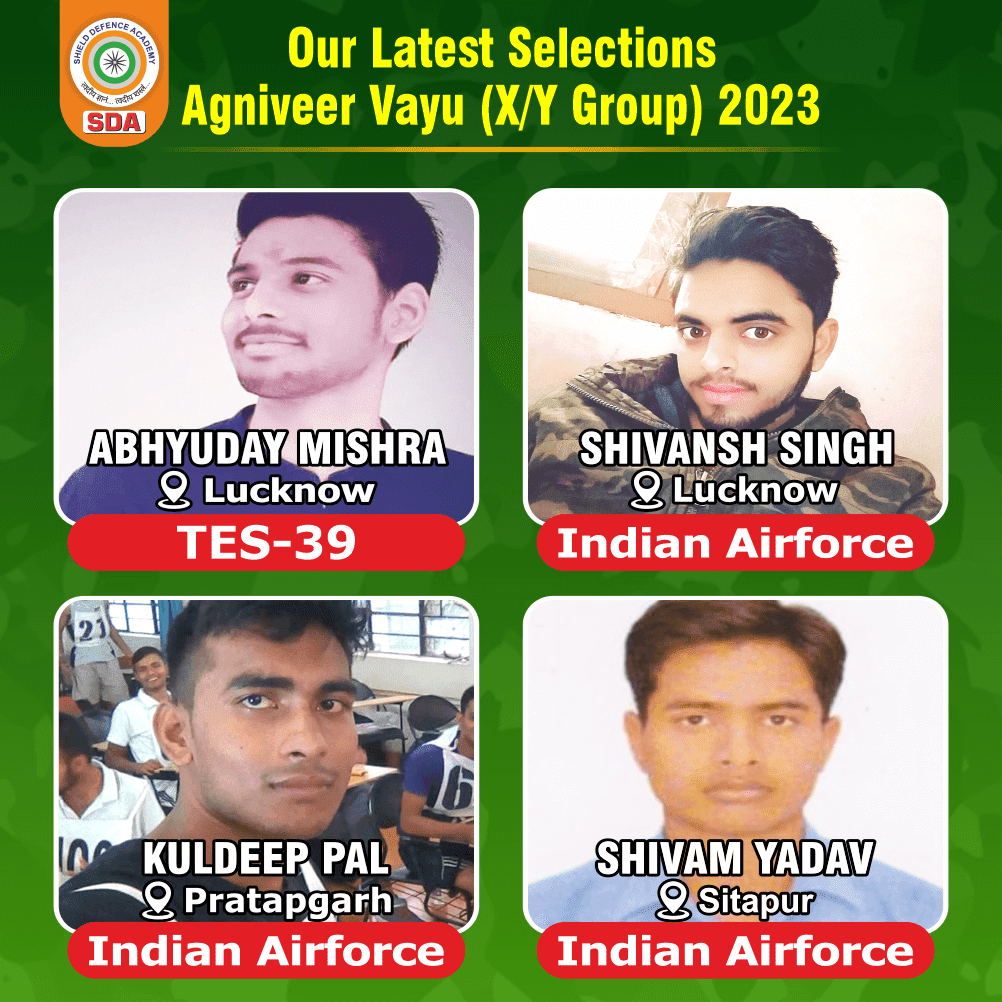 agniveer vayu x y group selected from Shield defence academy