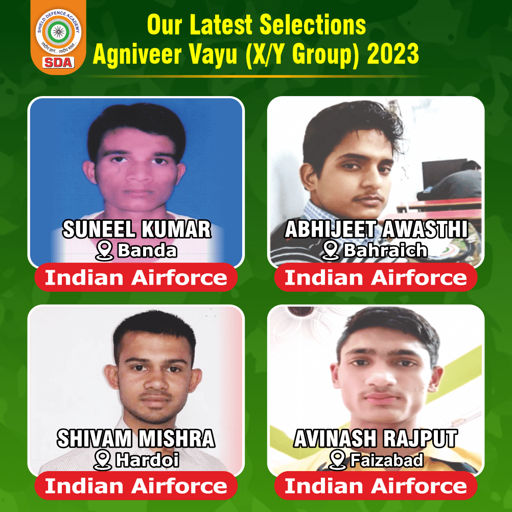 agniveer vayu x y group selected from Shield defence academy