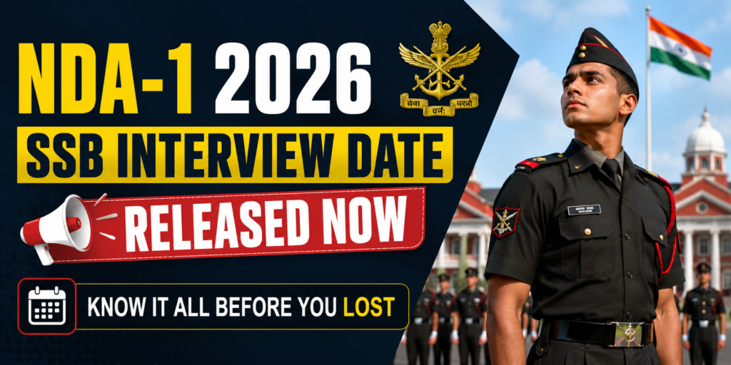 NDA-1 2026 SSB Interview Date Released Now Know It All before you Lost